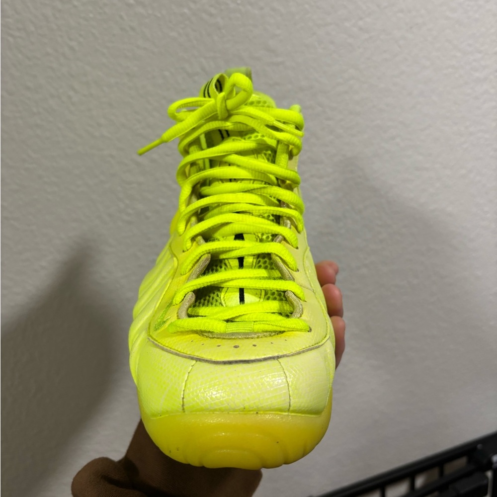 Nike Bright Yellow Foamposite Sneakers - Picture 2 of 9